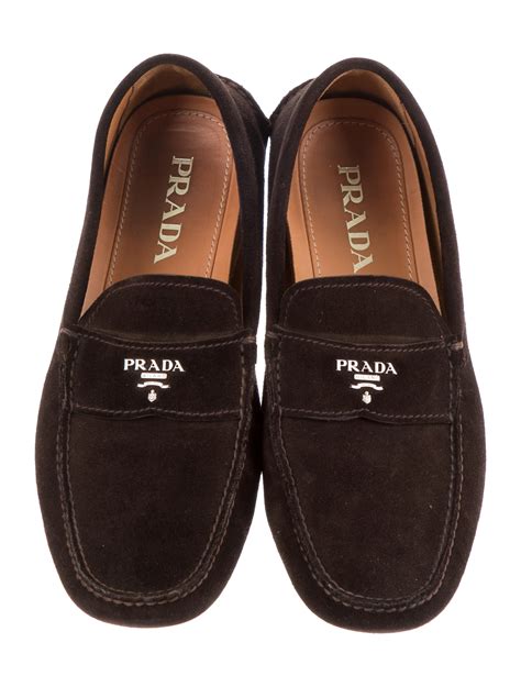 prada suede loafers men's.